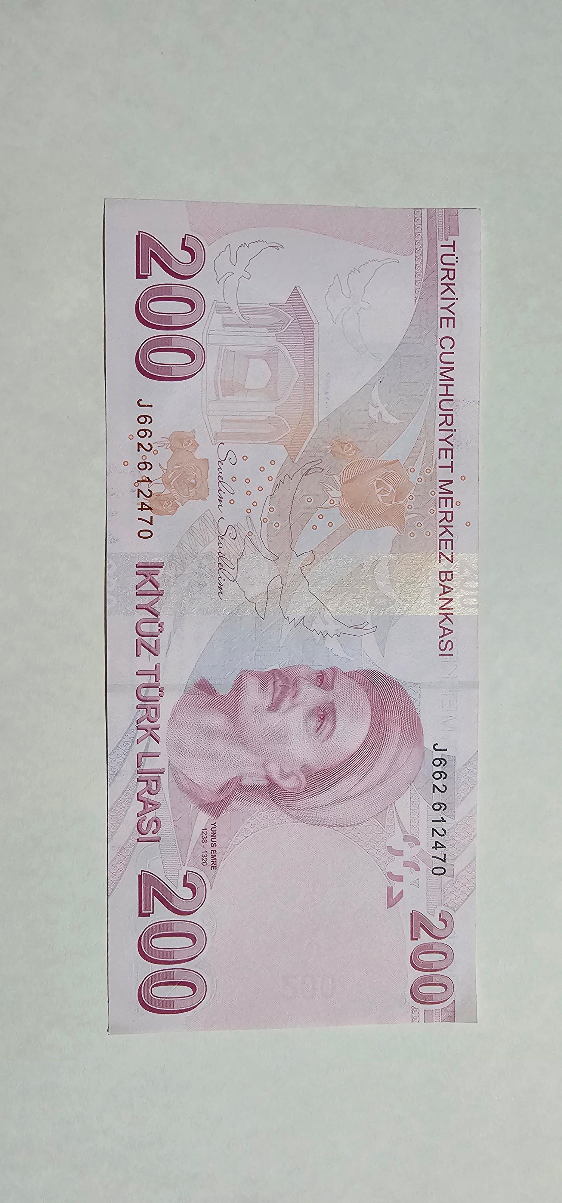 Reverso de 200 Liras, 2024