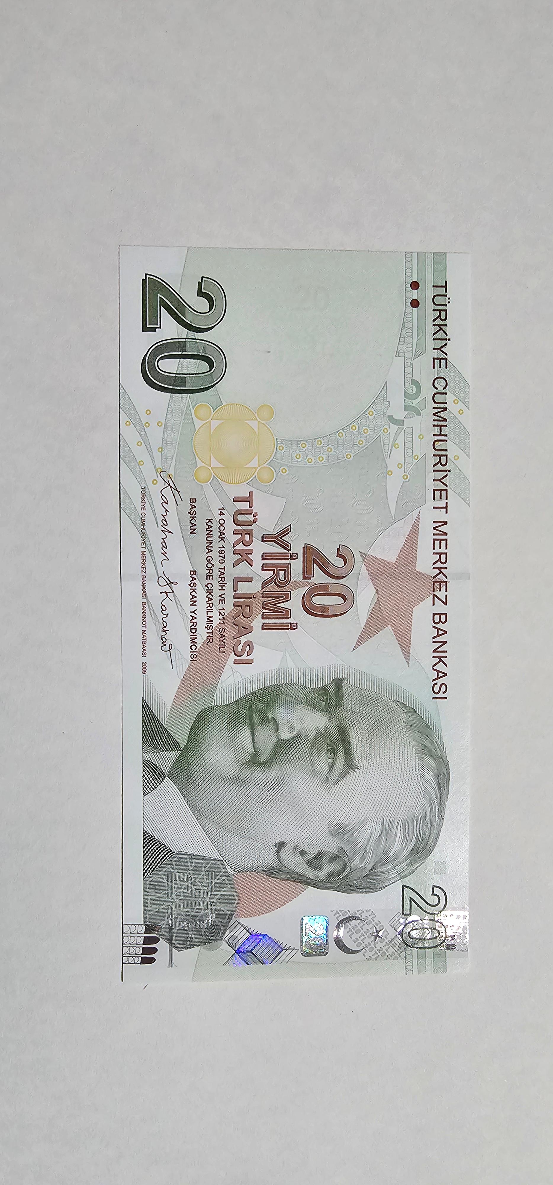 Anverso de 20 Liras, 2026