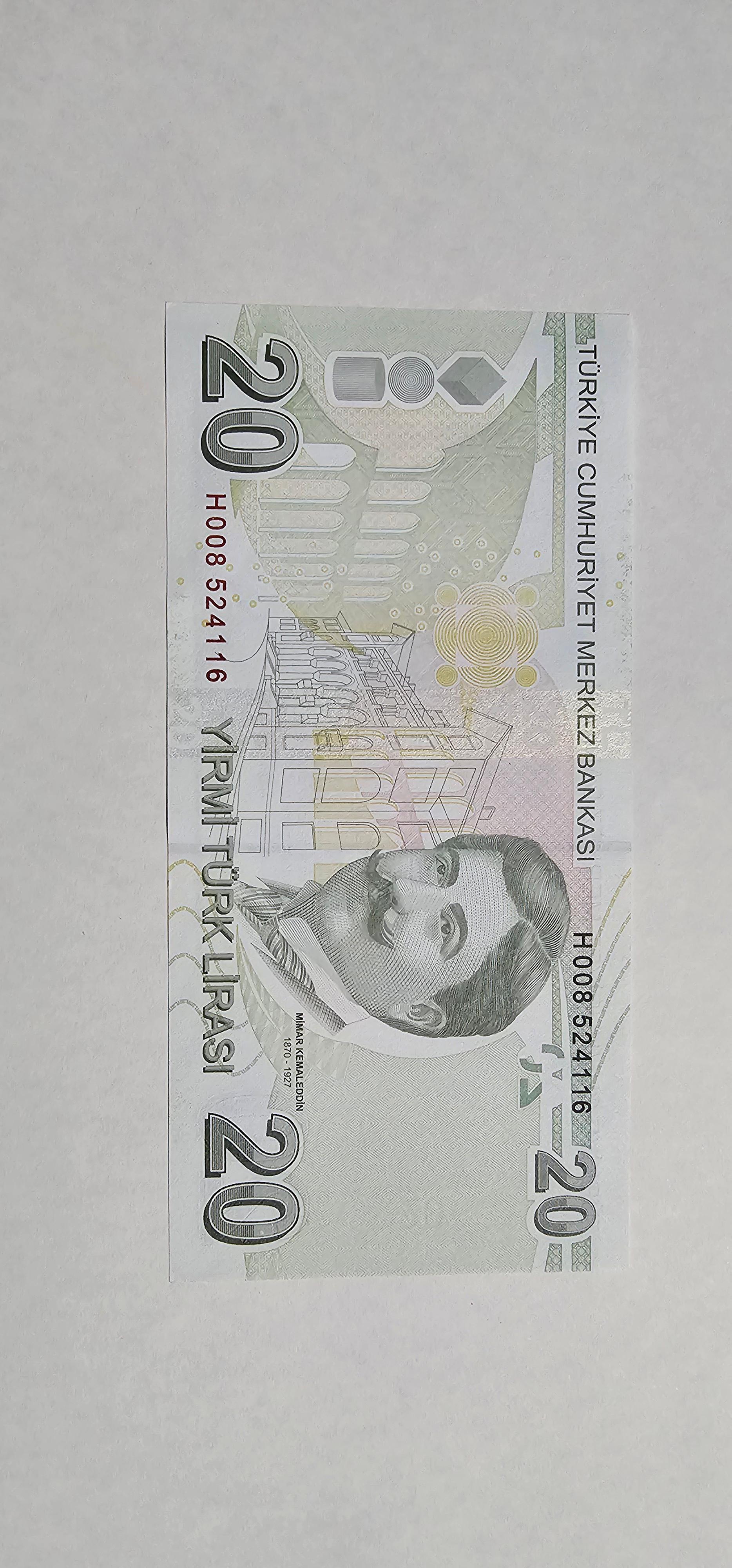 Reverso de 20 Liras, 2026