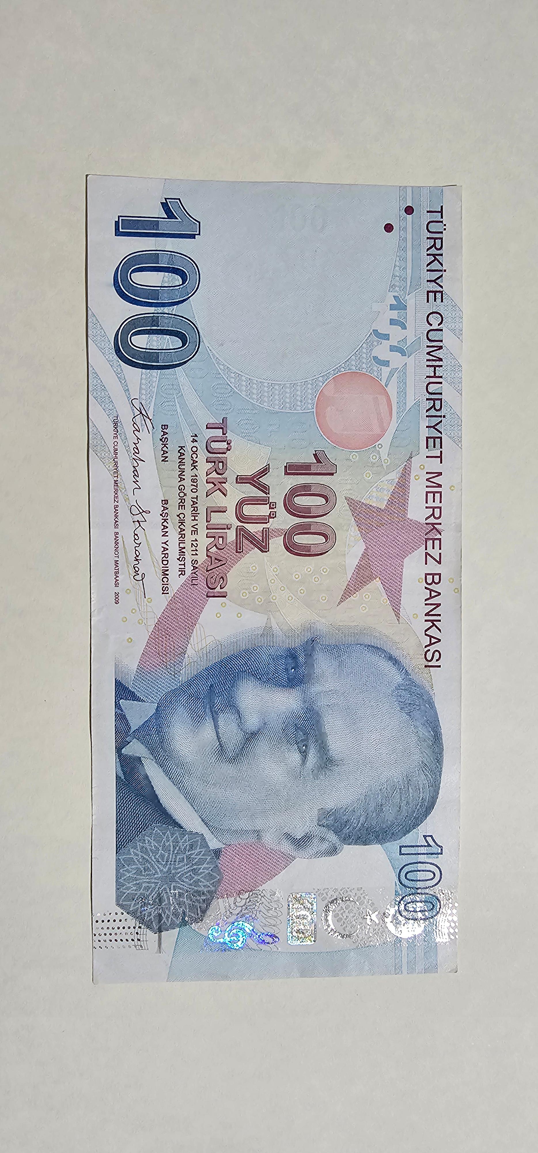Anverso de 100 Liras, 2024