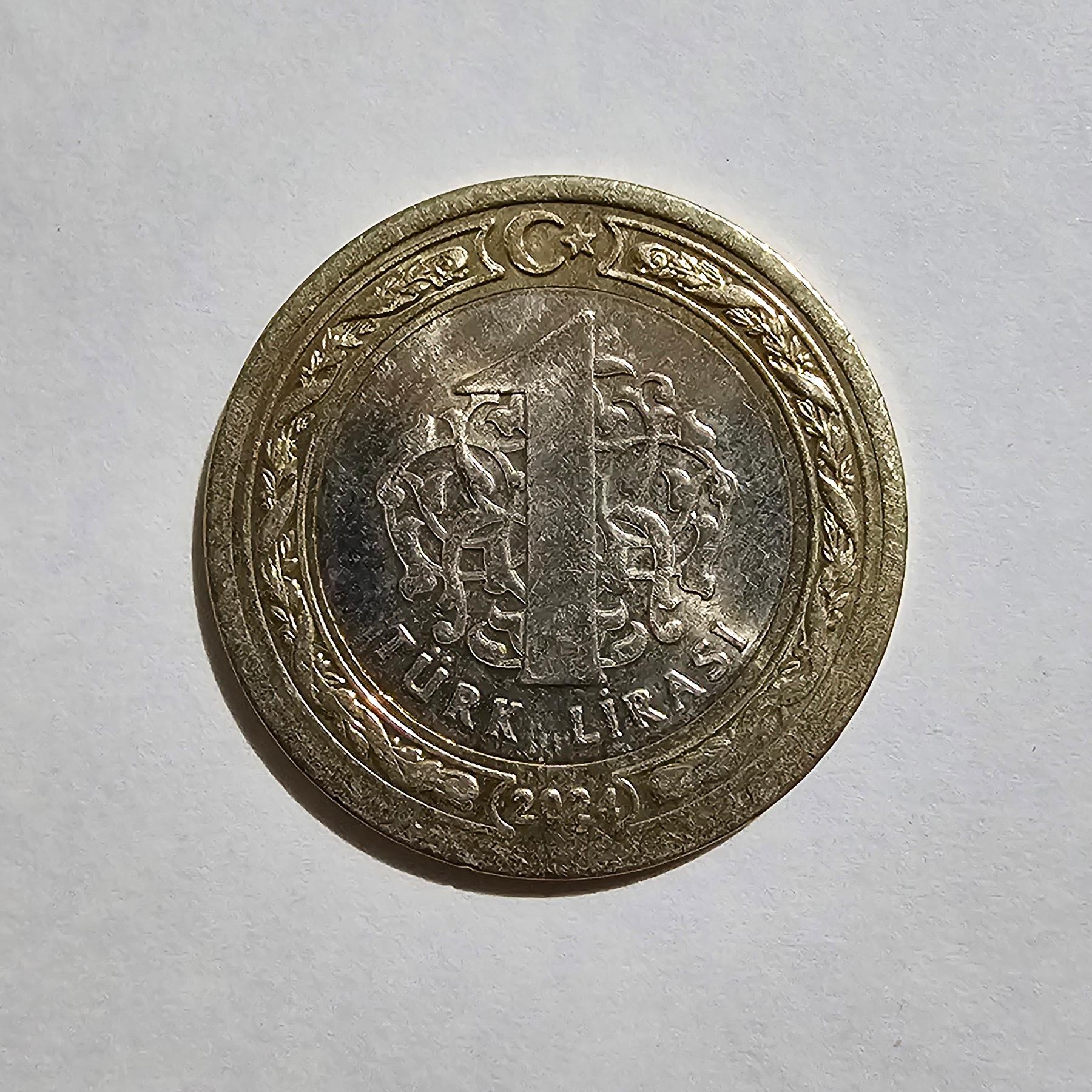 Reverso de 1 Lira, 2024