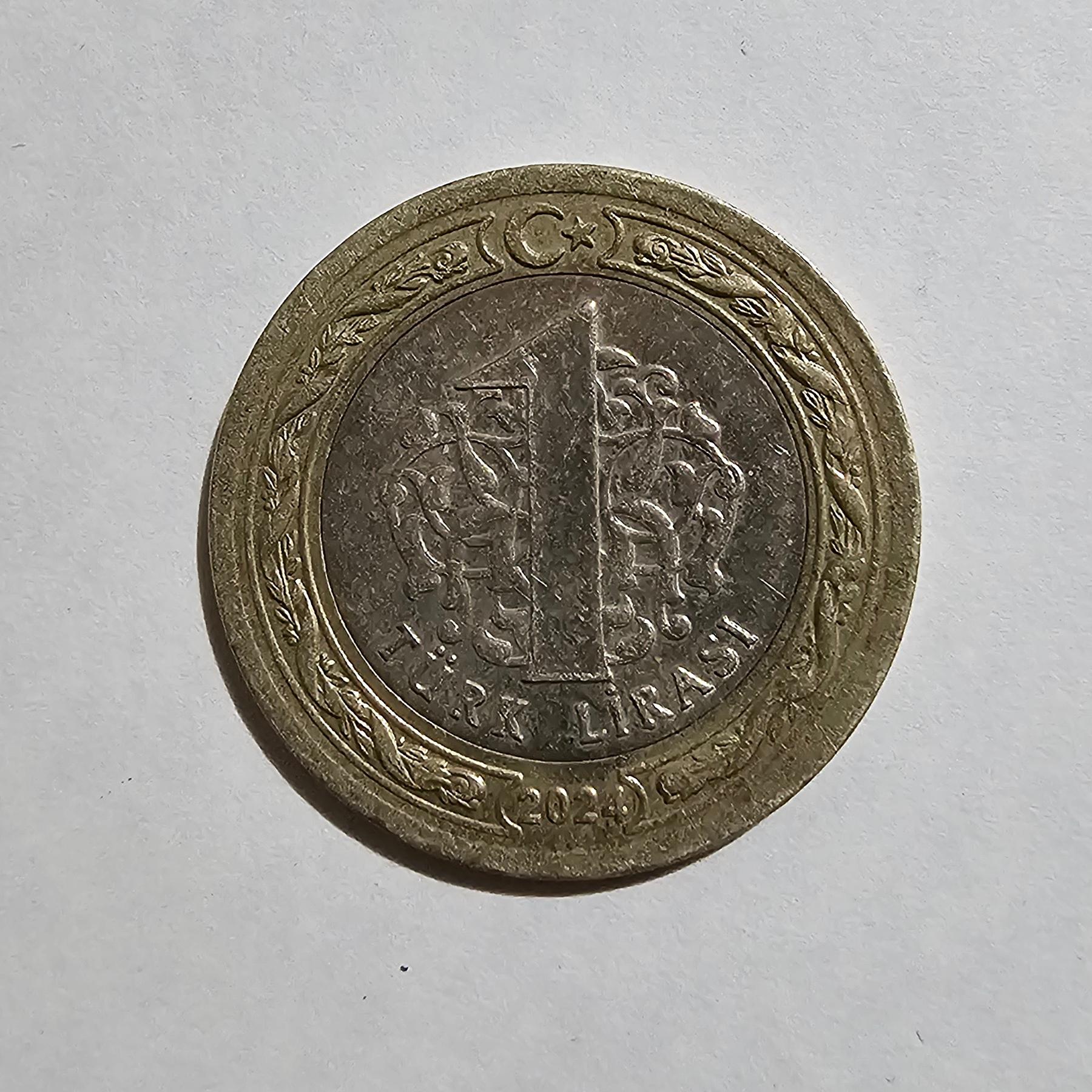 Reverso de 1 Lira, 2024