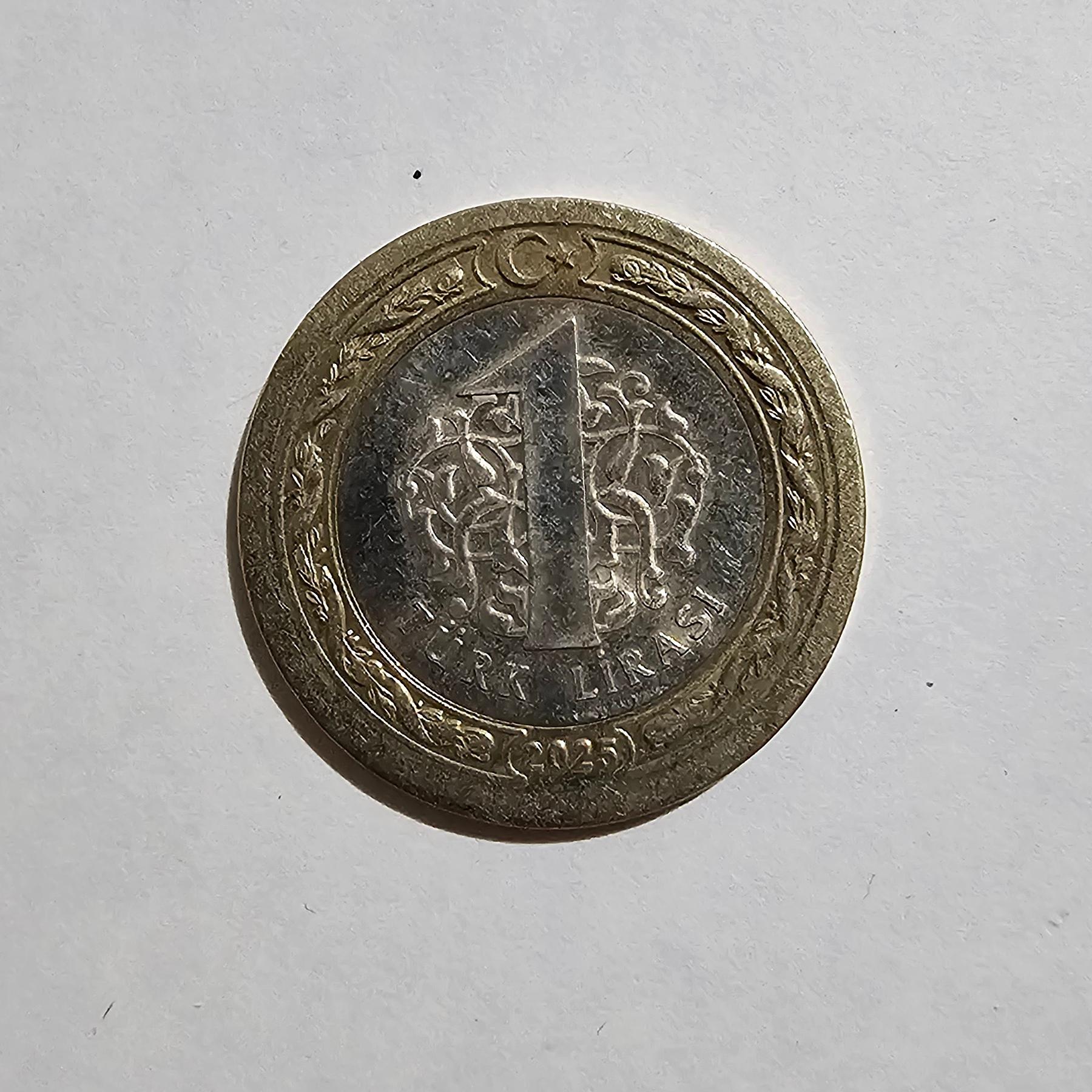 Reverso de 1 Lira, 2025