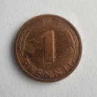 Reverso de 1 Pfenning, 1989 J