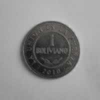 Reverso de 1 Boliviano, 2010