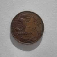 Reverso de 5 Centavos, 1998