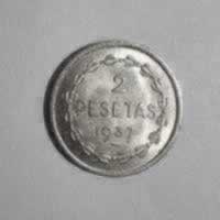 Reverso de 2 Pesetas, 1937