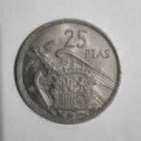 Reverso de 25 Pesetas, 1957 (68)