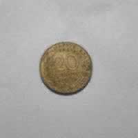 Reverso de 20 Centimes, 1967