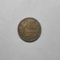 Reverso de 10 Francs, 1951 B