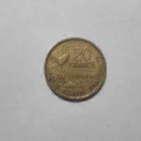 Reverso de 20 Francs, 1951