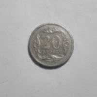 Reverso de 20 Croszy, 1992