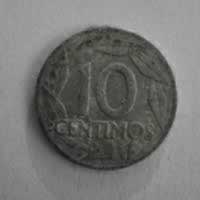 Reverso de 10 Céntimos, 1959