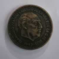 Anverso de 1 Peseta, 1947 (No identificado)