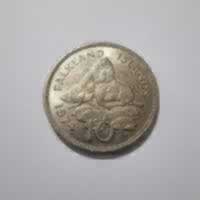 Reverso de 10 Pence, 1974