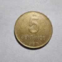 Reverso de 5 Centavos, 1987