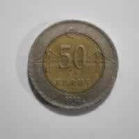 Reverso de 50 Kurus, 2012