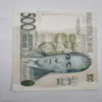 Anverso de 500 Cruzados, 1986 d