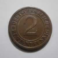 Reverso de 2 Rentenpfennig, 1924 J