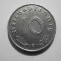 Reverso de 10 Reichspfennig, 1940 B