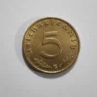 Reverso de 5 Reichspfennig, 1938 E