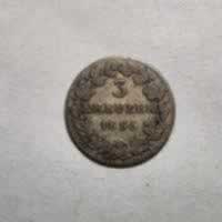 Reverso de 3 Kreuzer, 1856