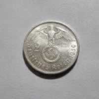 Reverso de 2 Reichsmark, 1939 A
