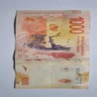 Reverso de 1000 pesos, 2019