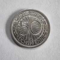 Reverso de 50 Reichspfennig, 1937 A
