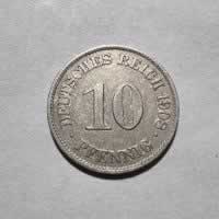 Reverso de 10 Pfennig, 1908 A