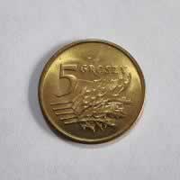 Reverso de 5 Groszy, 2000