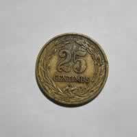 Reverso de 25 Centimos, 1948