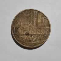 Reverso de 10 Francos, 1976