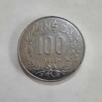 Reverso de 100 Nuevos Pesos, 1989 (a)