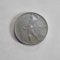 Reverso de 50 Liras, 1977 R