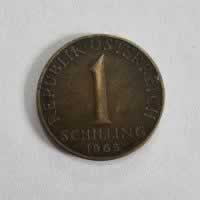 Reverso de 1 Schilling, 1965