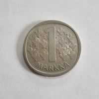 Reverso de 1 Markka, 1974 S