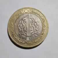 Reverso de 1 Lira, 2016