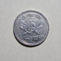 Anverso de 1 Yen, 1989-2019