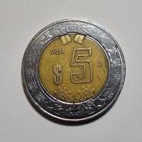 Reverso de 5 Pesos, 2017 Mo