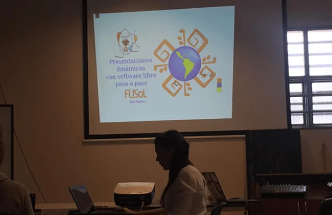 Brithers at the Flisol conference in Río Cuarto