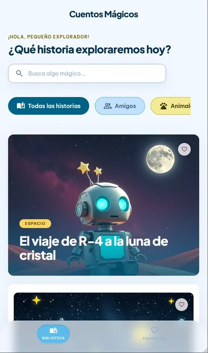 Listado de cuentos por categoría