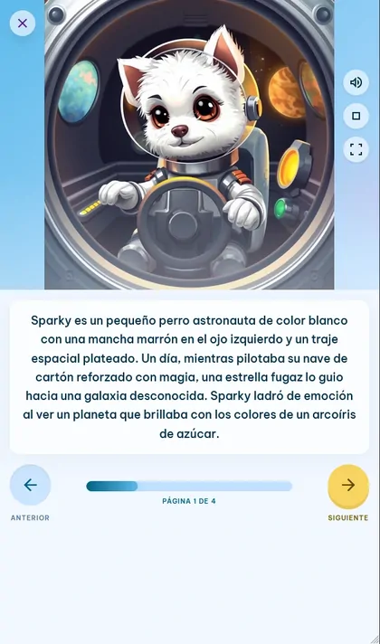 Playing the story as audio