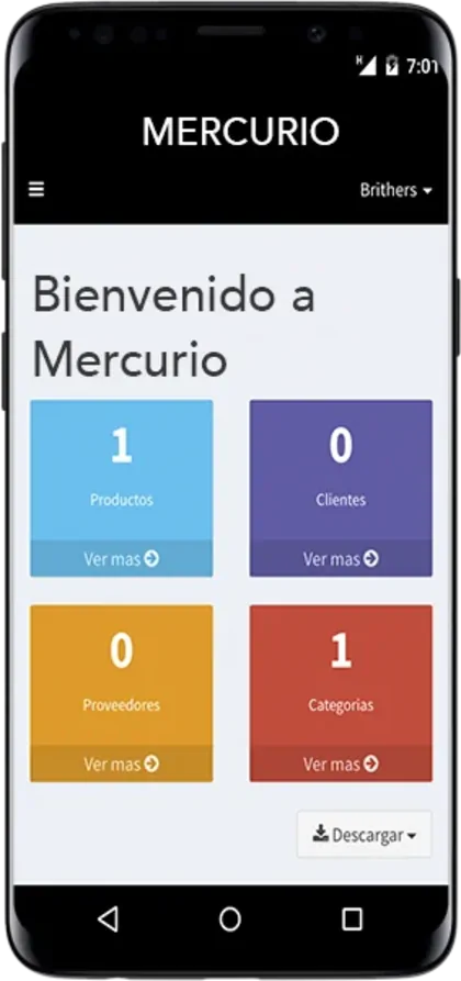 Listado de productos e inventario