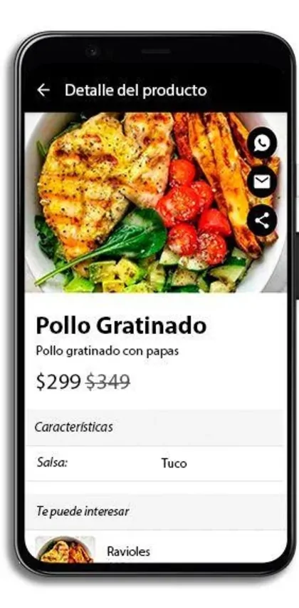 Pantalla principal de Premier Commerce con el catálogo del comercio