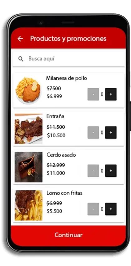 Detalle de un producto dentro de la aplicación