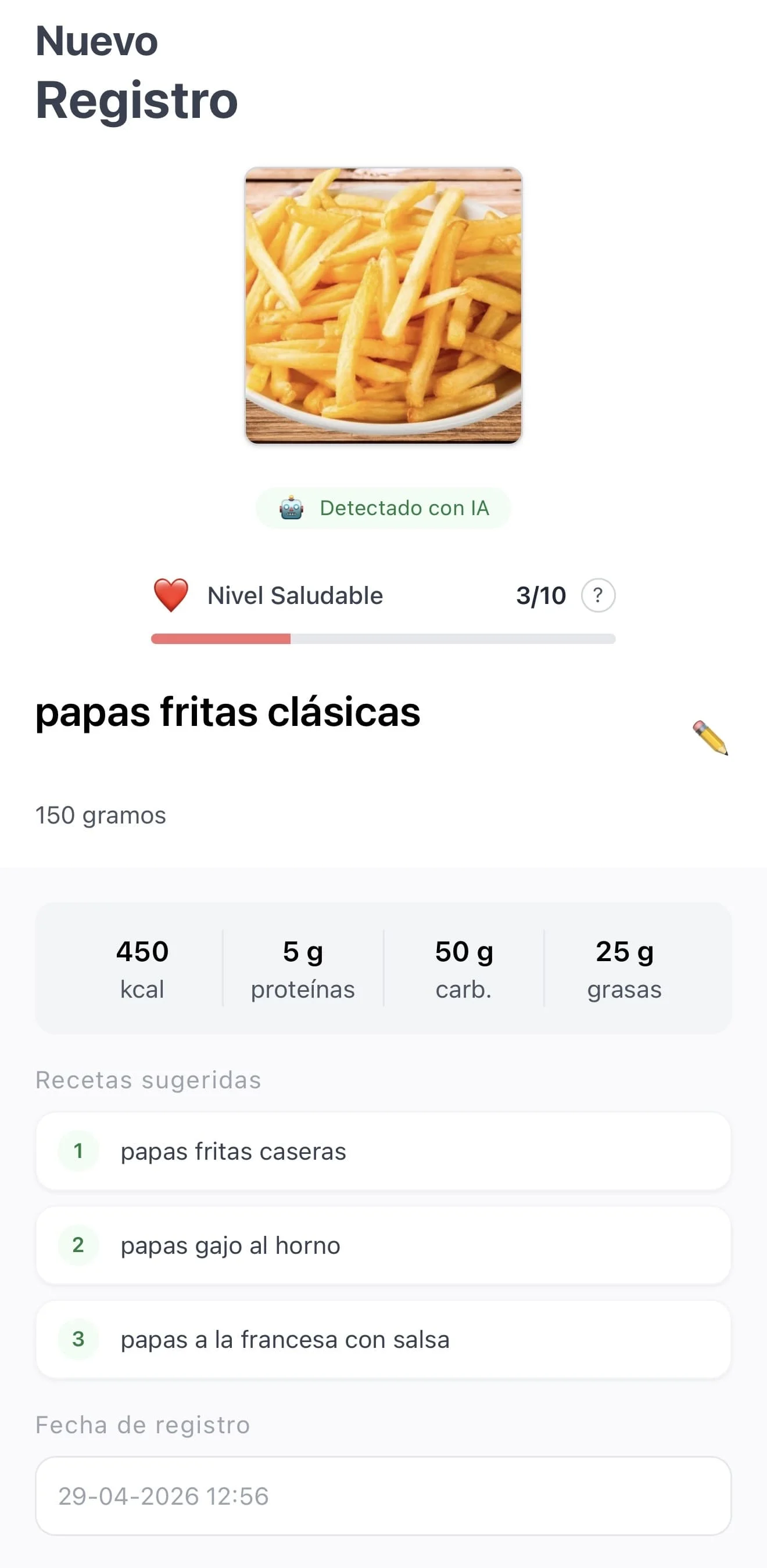 Comidex - Edici&oacute;n de registro
